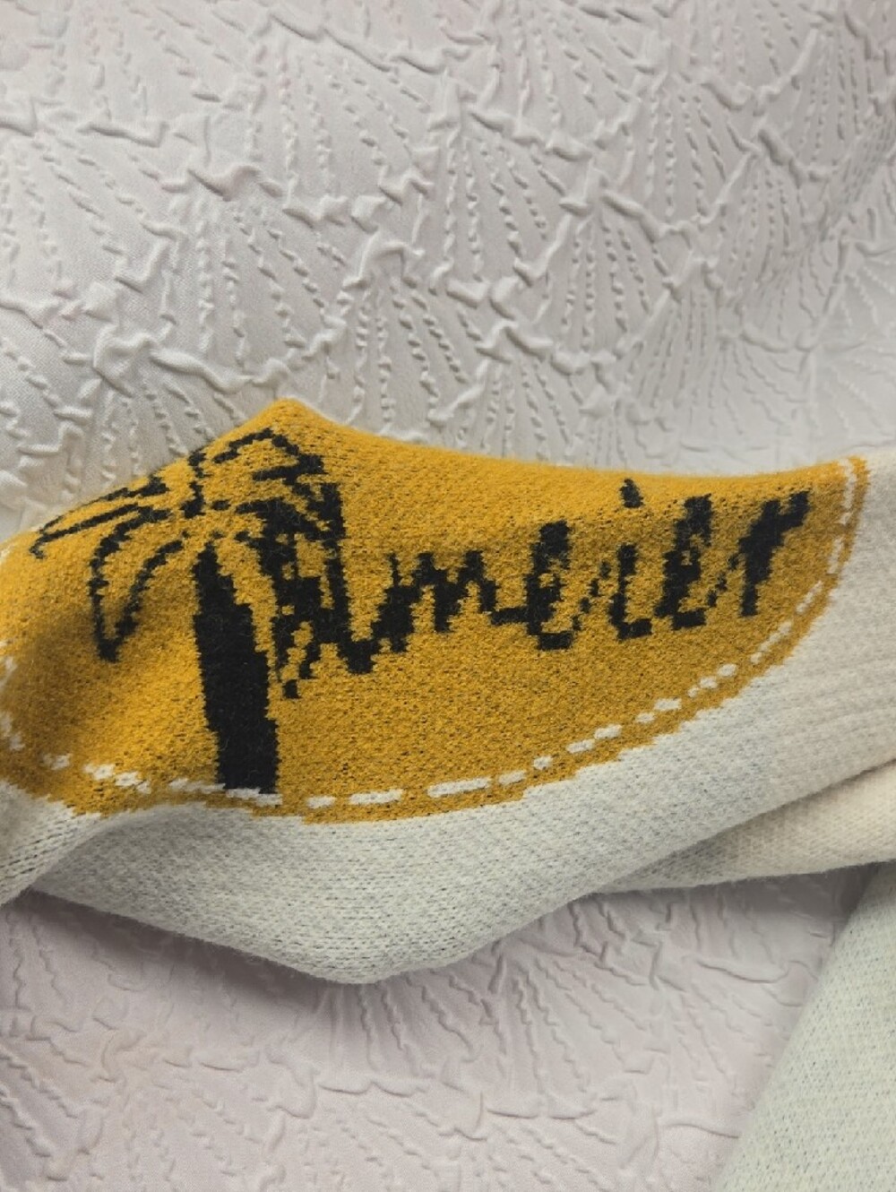 Weekend Max Mara "Rupia" Cotton Blend Graphic Cardigan - Picture 8 of 9